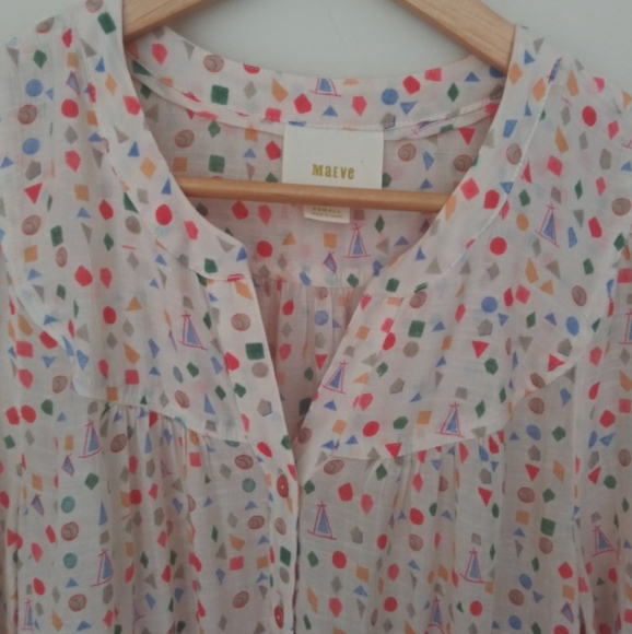 Anthropologie Maeve Peplum blouse Size XS - Picture 2 of 9